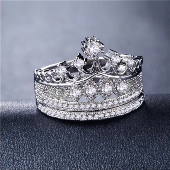 Hip Hop Bling Ring Female Stainless Steel Wedding Engagement For Women Size 5/6 - Picture 10 of 12